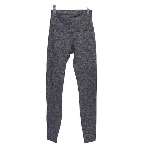 Lululemon‎ Womens Wunder Under 7/8 Tight Luxtreme Leggings Heather Black Size 2 - Picture 1 of 8